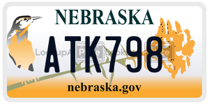ATK798  license plate in NE