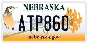 ATP860  license plate in NE