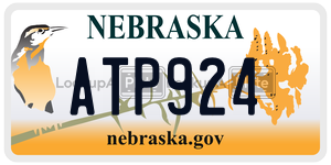 ATP924  license plate in NE