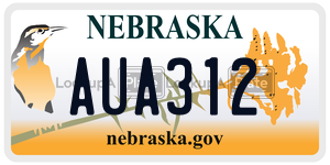 AUA312  license plate in NE