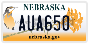 AUA650  license plate in NE
