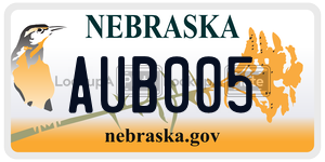 AUB005  license plate in NE