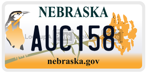 AUC158  license plate in NE