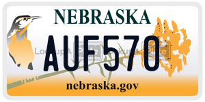 AUF570  license plate in NE