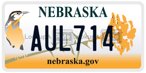 AUL714  license plate in NE