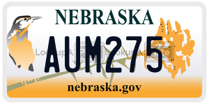 AUM275  license plate in NE