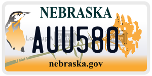 AUU580  license plate in NE