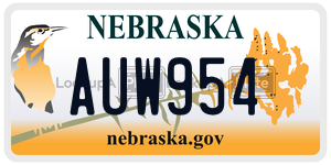 AUW954  license plate in NE