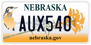 AUX540  license plate in NE
