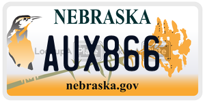 AUX866  license plate in NE
