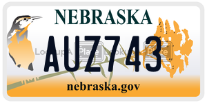 AUZ743  license plate in NE