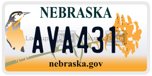 AVA431 license plate in Nebraska