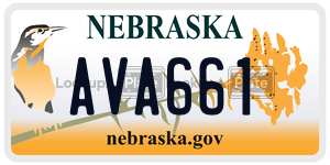 AVA661 license plate in Nebraska