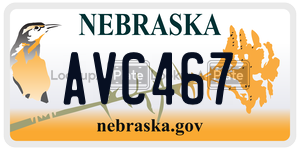 AVC467  license plate in NE