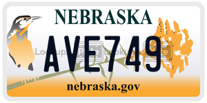 AVE749  license plate in NE