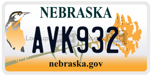 AVK932  license plate in NE