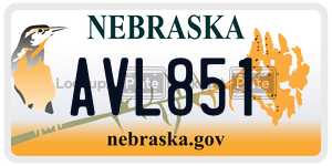 AVL851  license plate in NE