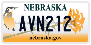 AVN212  license plate in NE