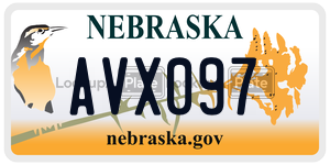 AVX097  license plate in NE