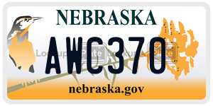 AWC370  license plate in NE