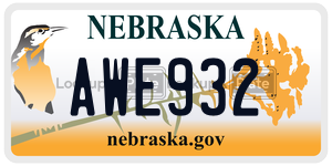 AWE932  license plate in NE
