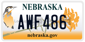 AWF486  license plate in NE