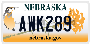 AWK289  license plate in NE