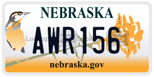 AWR156  license plate in NE