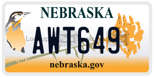AWT649  license plate in NE
