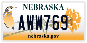AWW769  license plate in NE