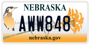 AWW848  license plate in NE