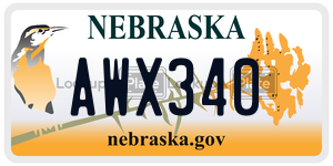AWX340  license plate in NE