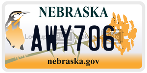 AWY706  license plate in NE