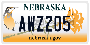 AWZ205  license plate in NE