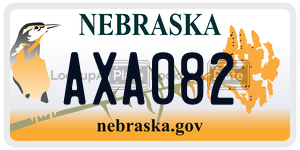 AXA082  license plate in NE