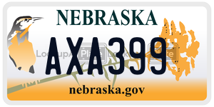 AXA399  license plate in NE