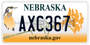 AXC367  license plate in NE