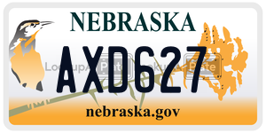 AXD627  license plate in NE