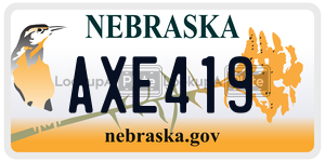 AXE419 license plate in Nebraska