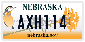 AXH114  license plate in NE