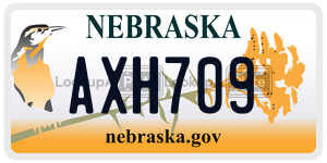 AXH709 license plate in Nebraska