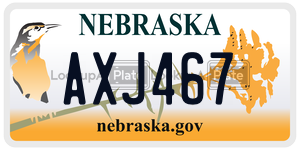 AXJ467  license plate in NE
