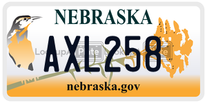 AXL258  license plate in NE