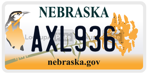 AXL936 license plate in Nebraska