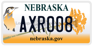 AXR008  license plate in NE