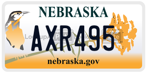 AXR495  license plate in NE