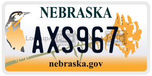 AXS967 license plate in Nebraska
