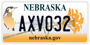 AXV032  license plate in NE