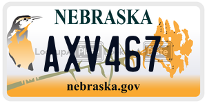 AXV467  license plate in NE