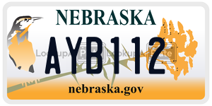 AYB112 license plate in Nebraska